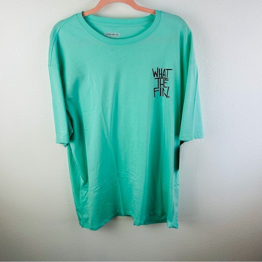 What The Fin Turquoise Fin‎ And Tonic Tee Men’s 2X NWT